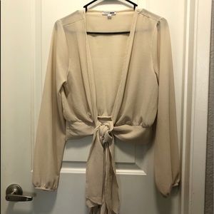 Tie Waist Surplice Style Blouse NWOT
